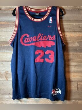 Cleveland Cavaliers #23 James Navy Basketball Jersey Men’s Size XL